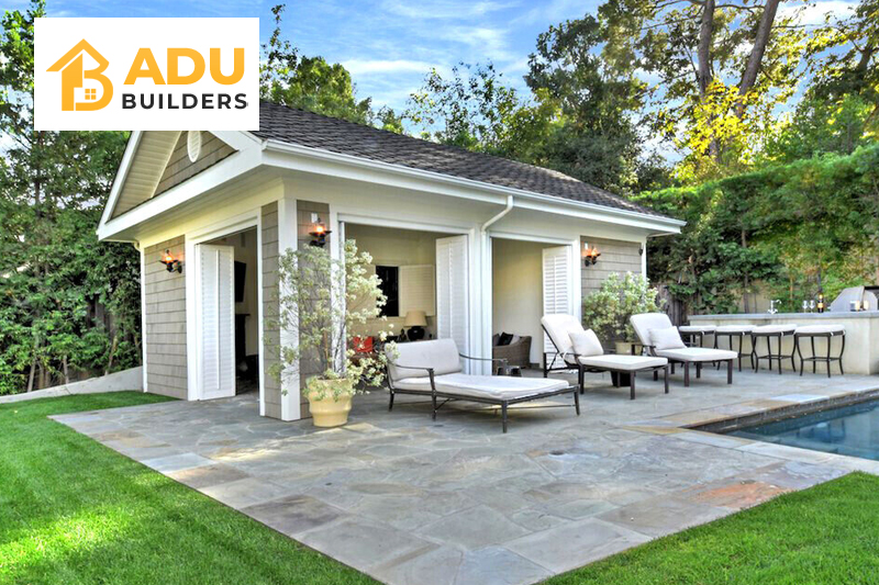 Exterior view of a completed accessory dwelling unit (ADU) showcasing modern design and construction.